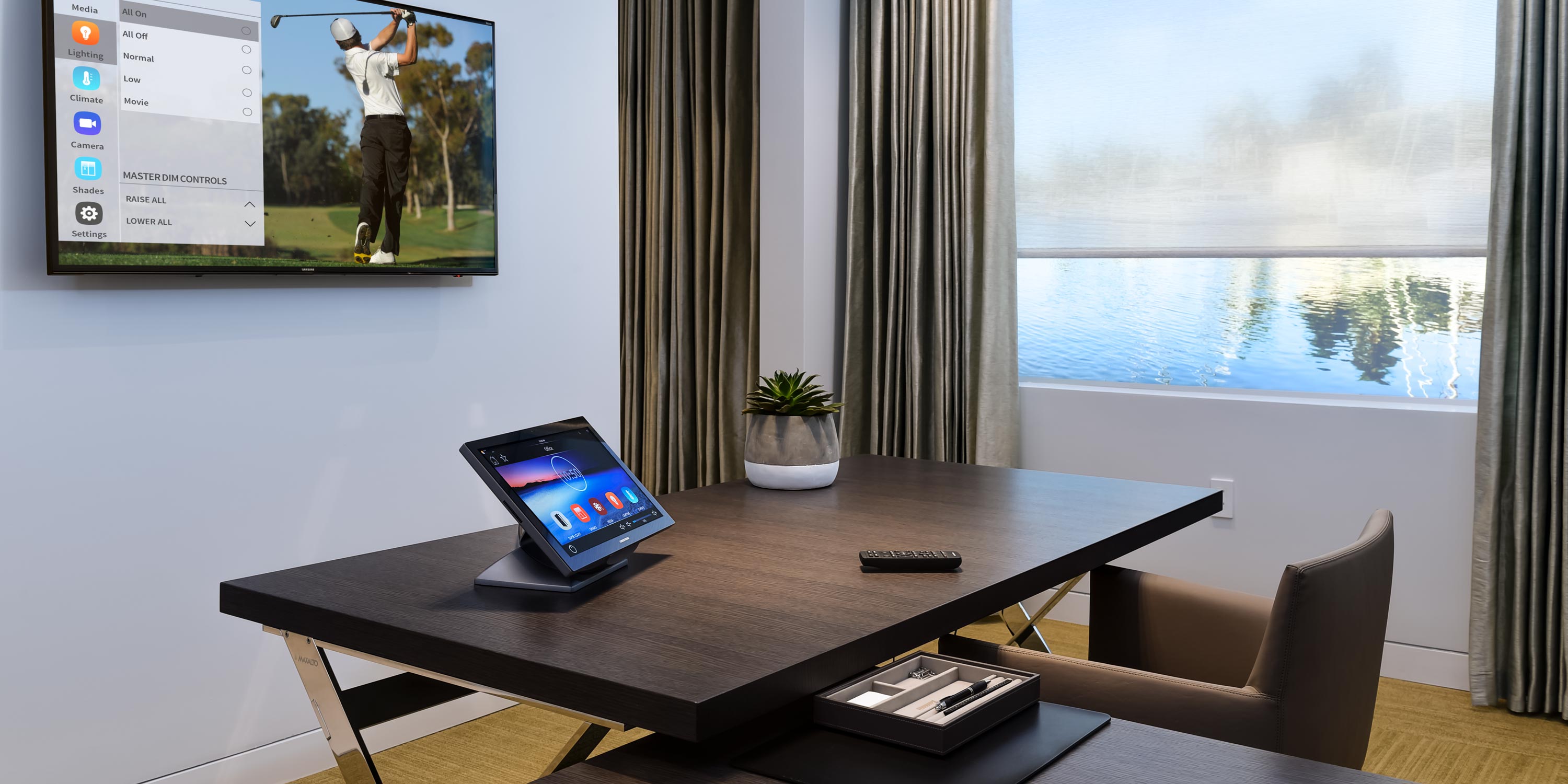  Little Rock AR, arkansas integration company, smart home automation, crestron dealer,home office, warm orange